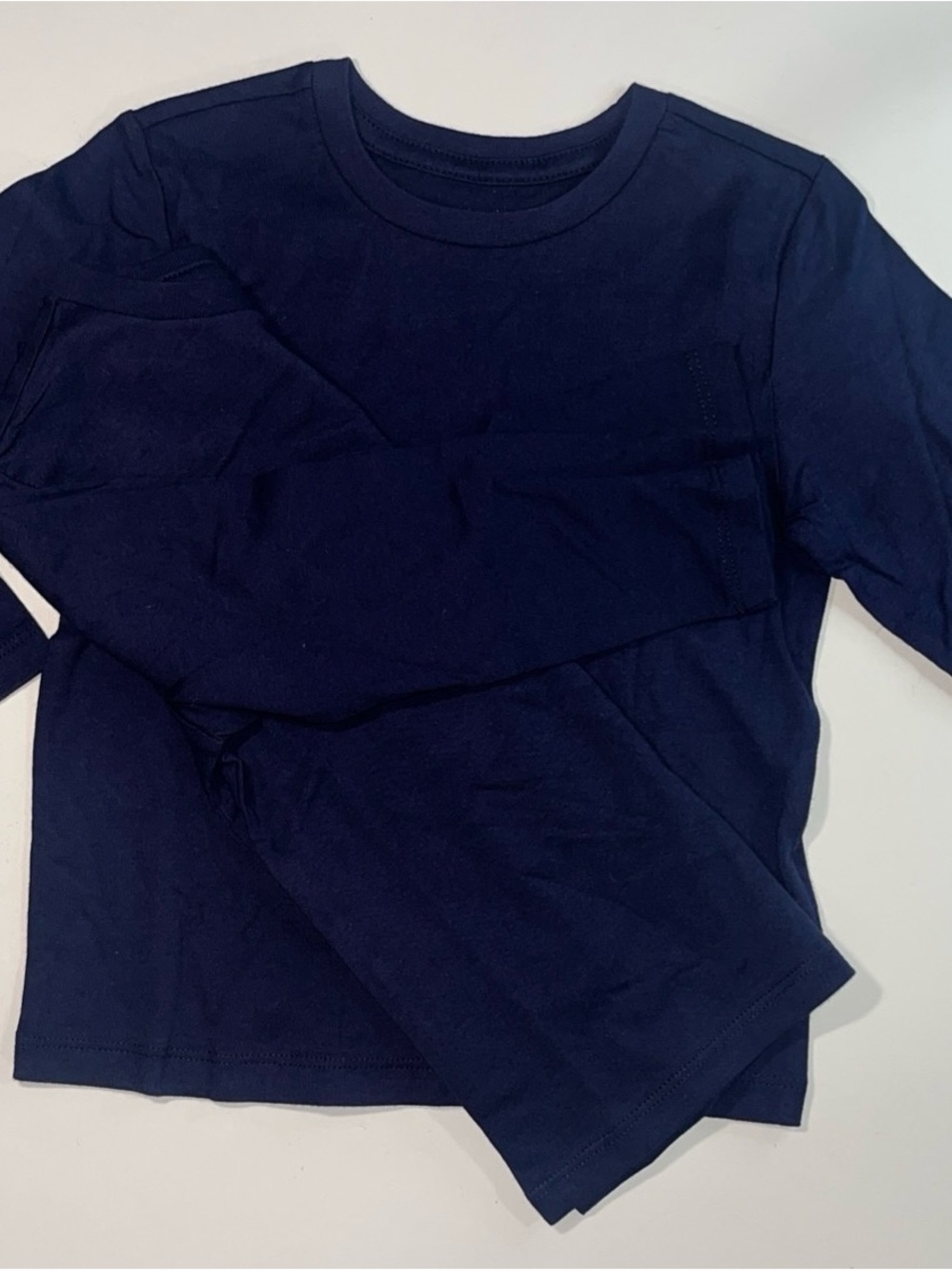 Amazon Essentials Navy Long-Sleeve Crewneck 2t ,2 pack